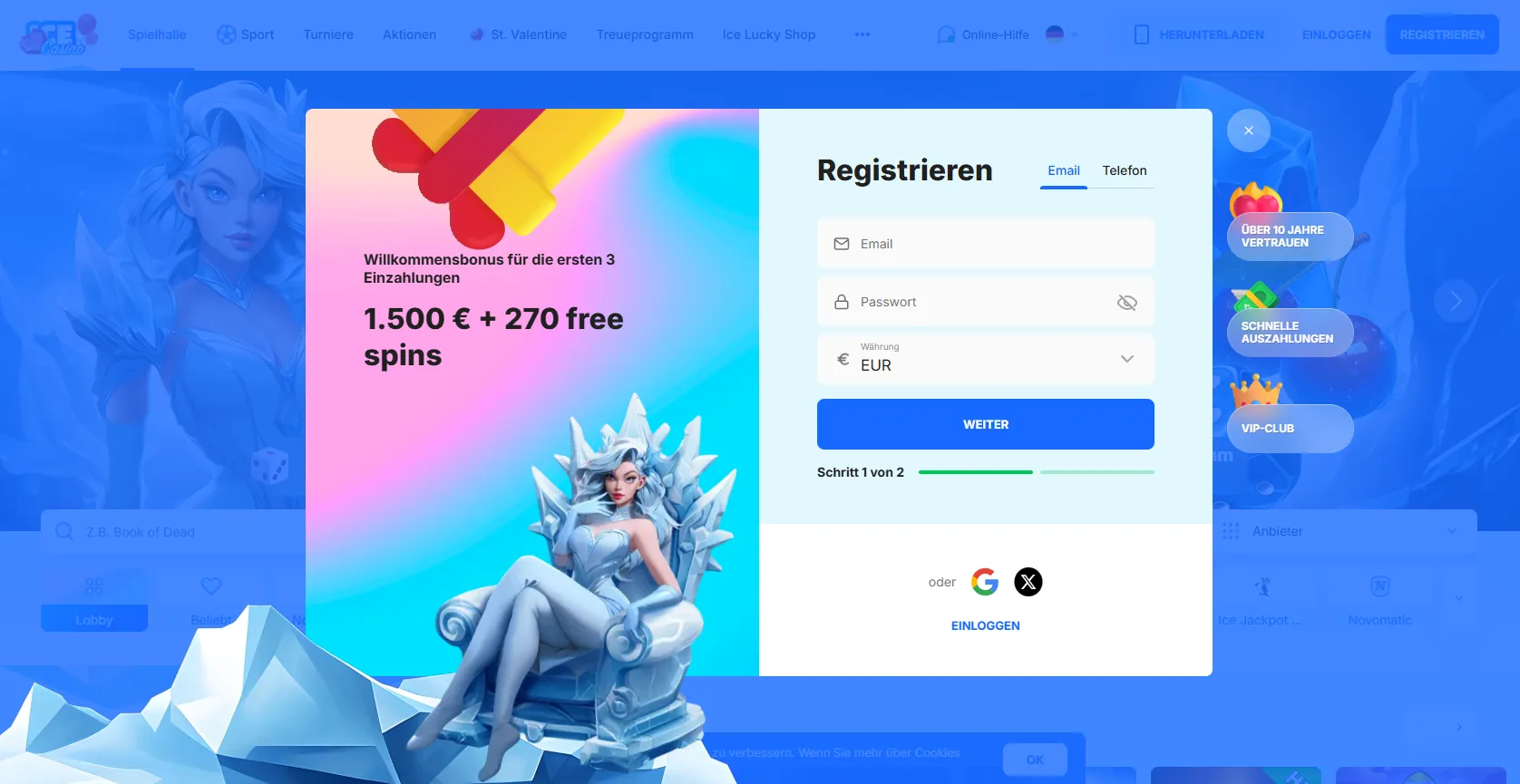 So erhalten Sie Casino Bonus ohne Einzahlung bei Registrierung sofort